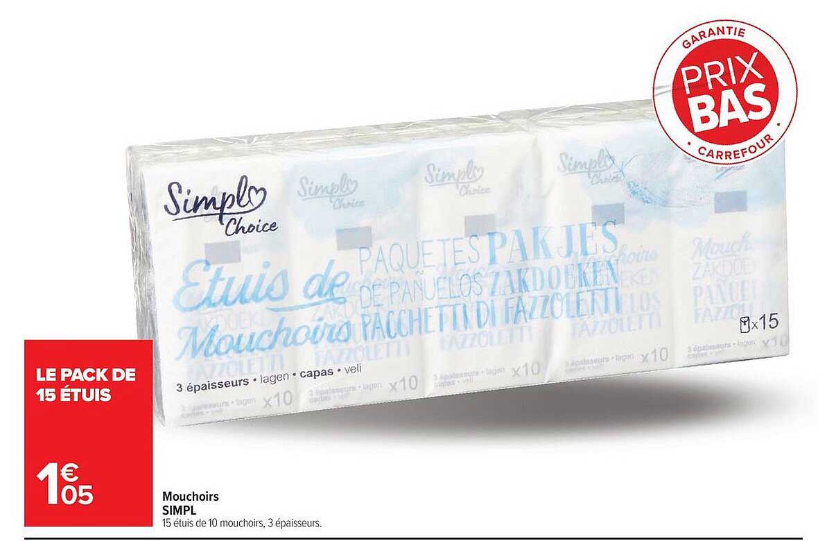 Simply Choice Mouchoirs