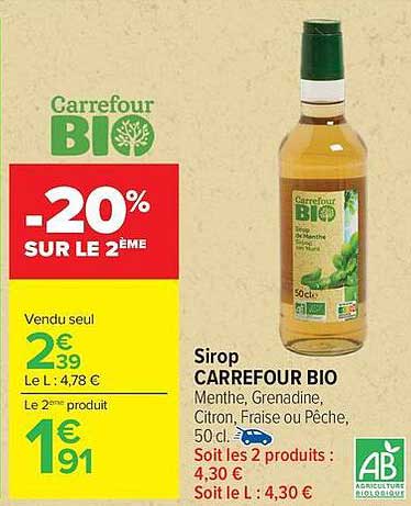 Sirop CARREFOUR BIO