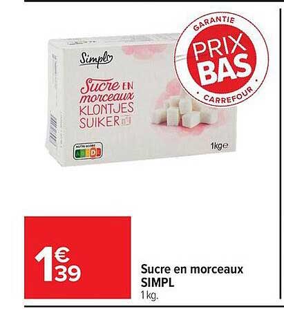 Sucre en morceaux SIMPL