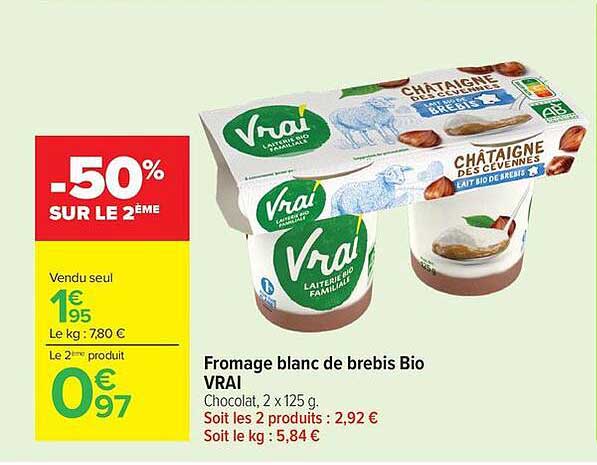 VRAI Fromage blanc de brebis Bio