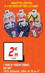 1 paire de tongues femme naf naf