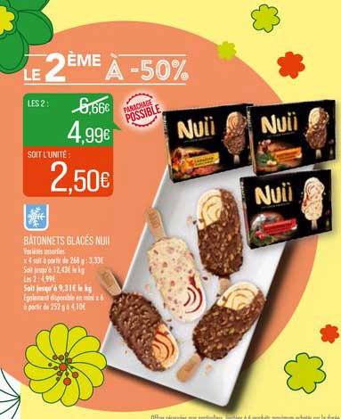 Batonnets Glacés Nuii