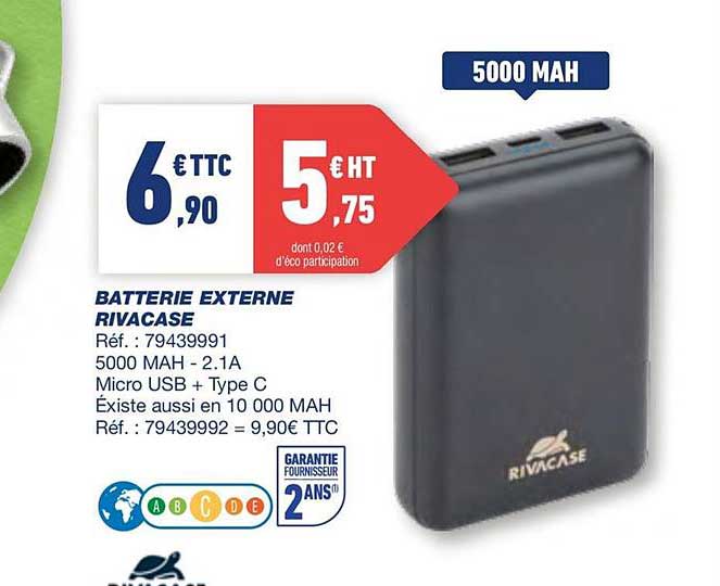 batterie externe rivacase