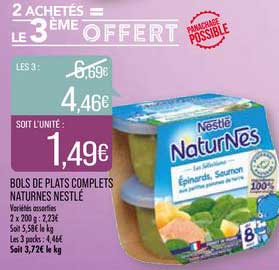 bols de plats complets naturnes nestlé