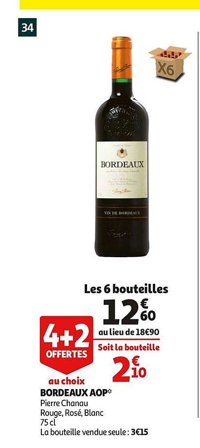 bordeaux aop 4+2 offertes au choix