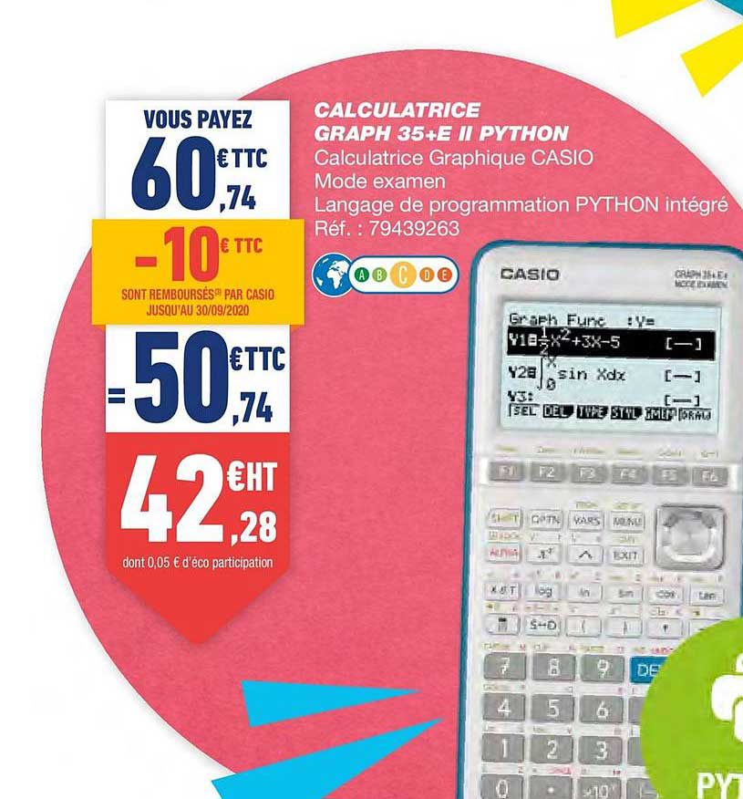 calculatrice graph 35+e ii python