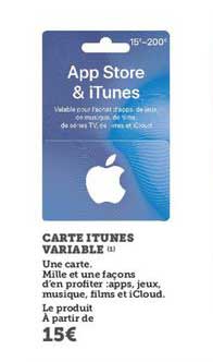 carte itunes variable