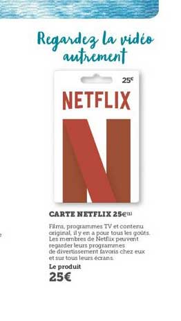 Carte Netflix 25