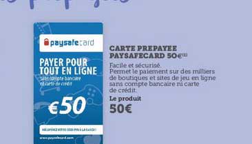 carte prépayée paysafecard