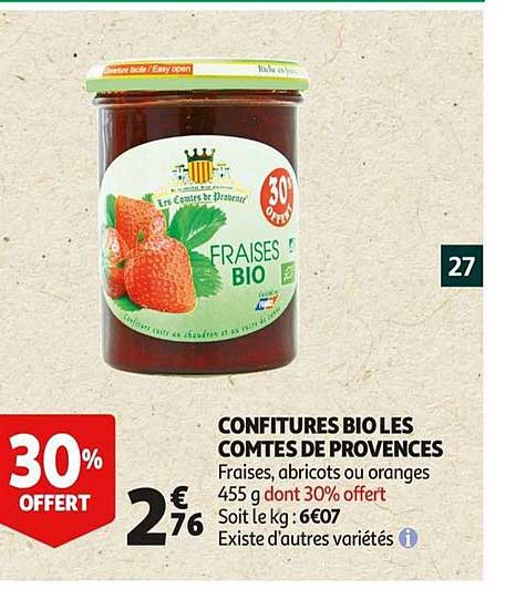 confitures bio les comptes de provences