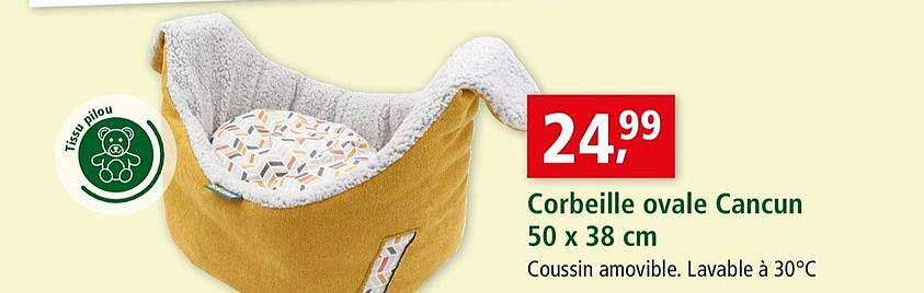 corbeille ovale cancun 50 x 38 cm