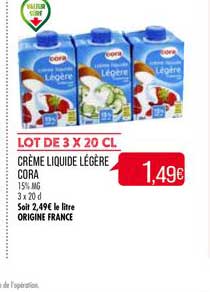 Crème Liquide Légére Cora