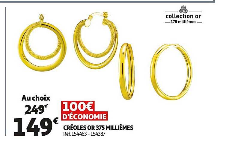 créoles or 375 millièmes