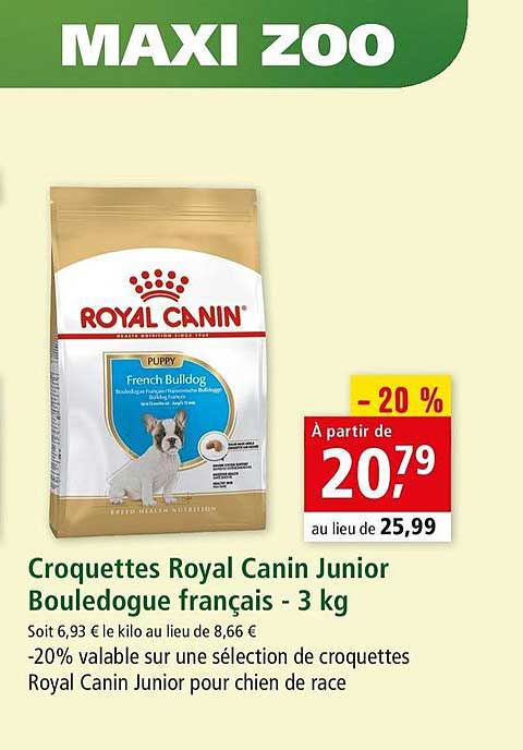 croquette royal canin junior bouledogue français 3 kg