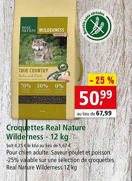 croquettes real nature wilderness 12 kg
