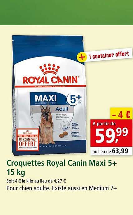 croquettes royal canin maxi 5+ 15 kg