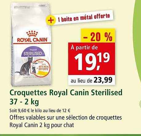 croquettes royal canin sterilesed 37 2 kg