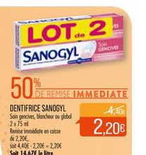 Dentifrice Sanogyl