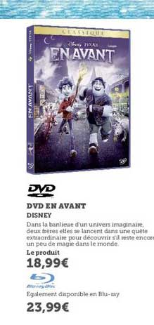 dvd en avant disney