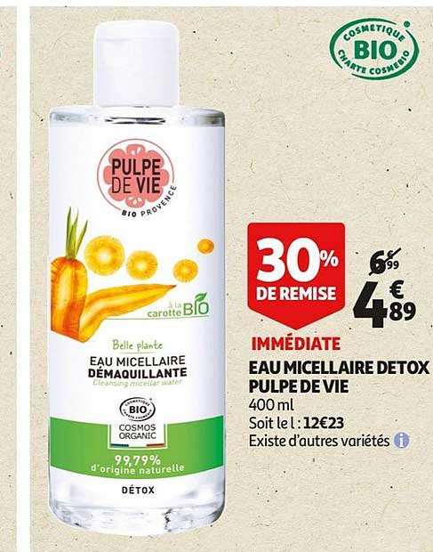 Eau Micellaire Detox Pulpe De Vie 30% De Remise Immédiate