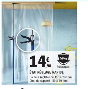 étai réglage rapide