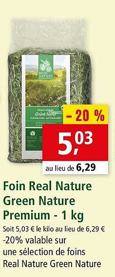 foin real nature green nature premium 1 kg