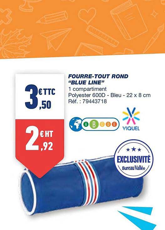 fourre tout rond blue line