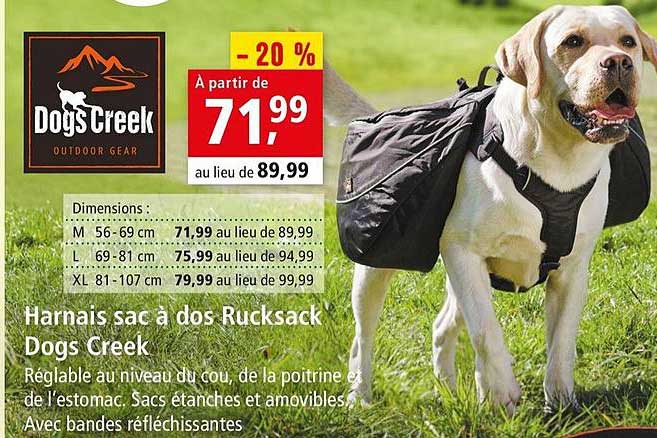 harnais sac à dos ruckack dogs creek