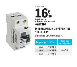 interrupteur différentiel debflex