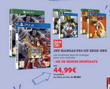 jeu mangas ps4 ou xbox one