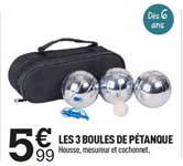 les 3 boules de pétanque