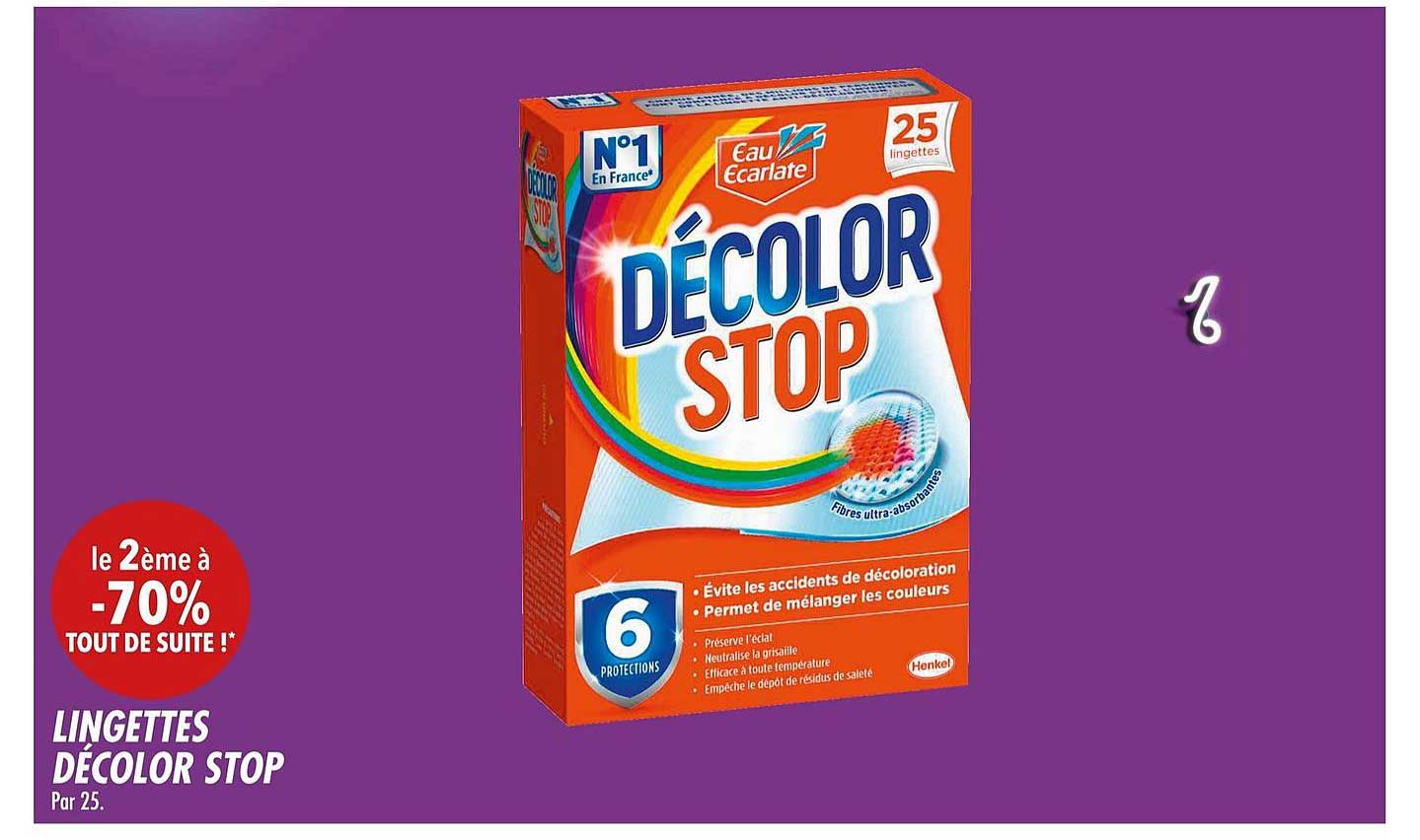 lingettes décolor stop le 2ème à -70%