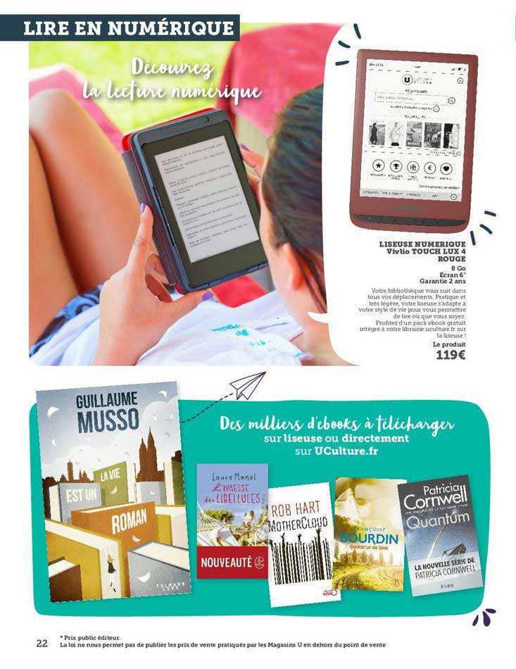 liseuse numérique vivlio touch lux 4 rouge