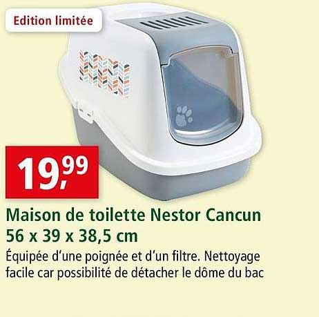 maison de toilette nestor cancun 56 x 39 x 38.5 cm
