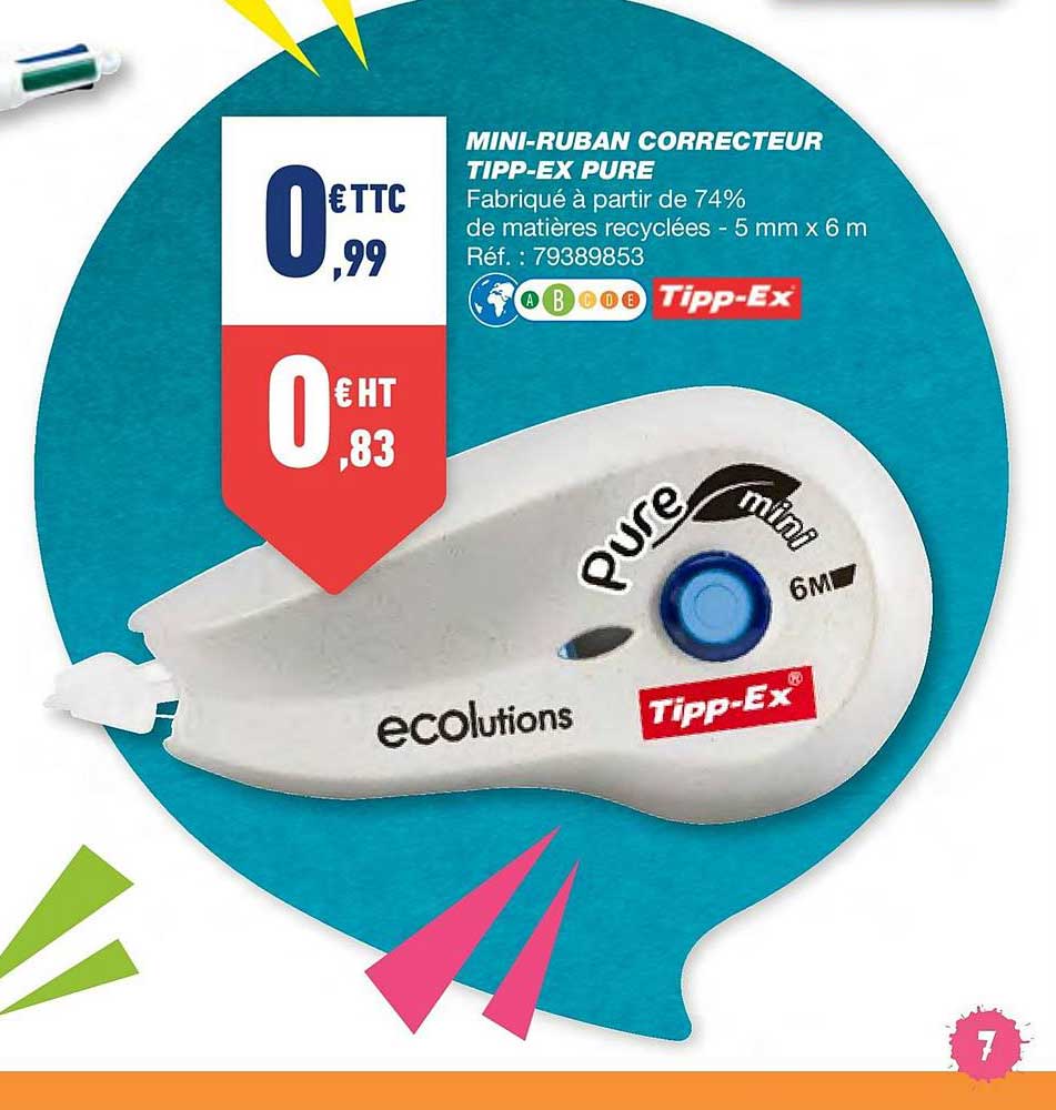 mini ruban correcteur tipp ex pure