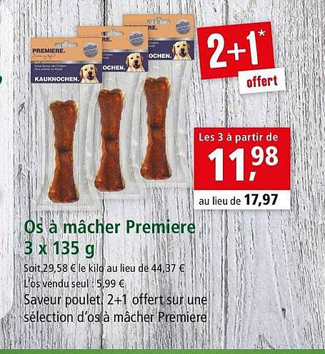 Os à Mâcher Premiere 3 X 135 G
