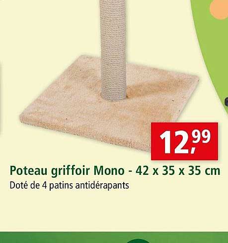 Poteau Griffoir Mono 42 X 35 X 35 Cm