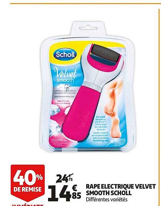 rape electrique velvet smooth scholl 40% de remise immédiate