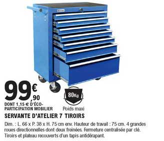 servante d'atelier 7 tiroirs