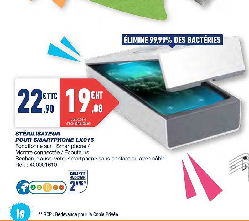 Stérilisateur Pour Smartphone Lx016