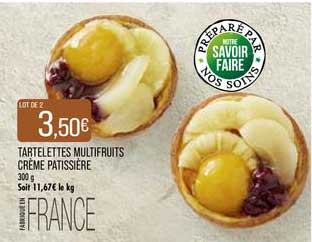 tartelettes multifruits créme patissiére