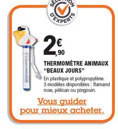 thermomètre animaux beaux jours