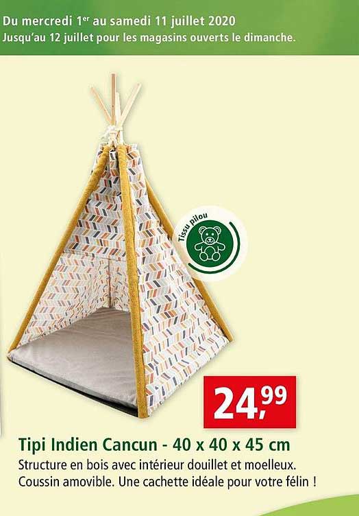 tipi indien cancun 40 x 40 x 45 cm