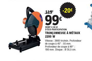 Tronçonneuse à Métaux 2200 W
