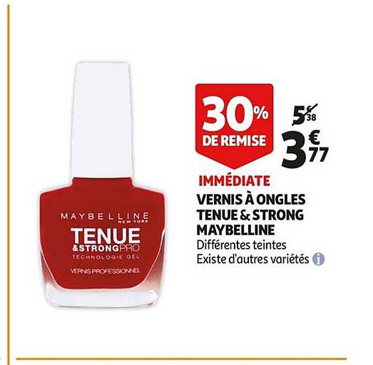 Vernis à Ongles Tenue&strong Maybelline 30% De Remise Immédiate