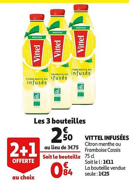vittel infusées 2+1 offerte au choix