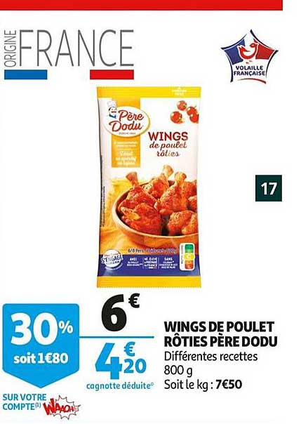 Wings De Poulet Rôties Père Dodu