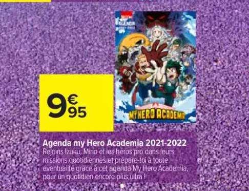 agenda my hero academia 2021-2022