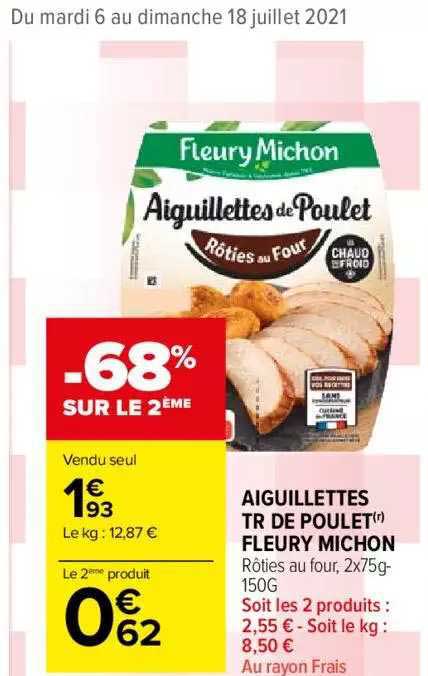 aiguillettes tr de poulet fleury michon