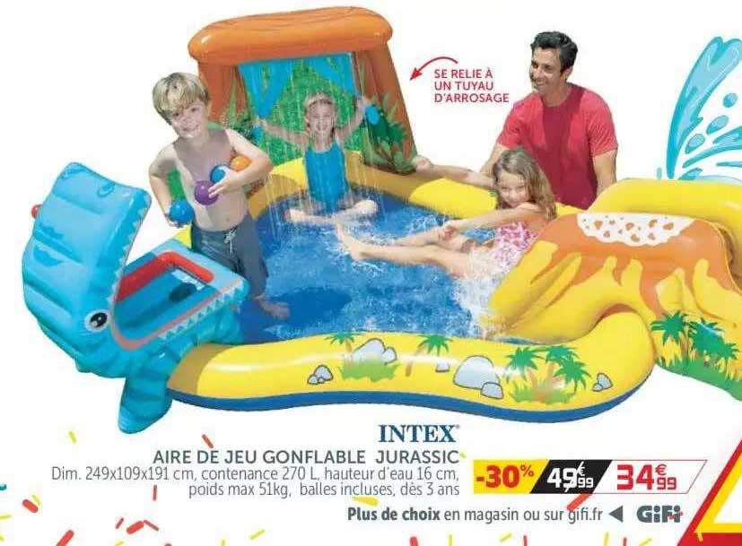 aire de jeu gonflable jurassic intex